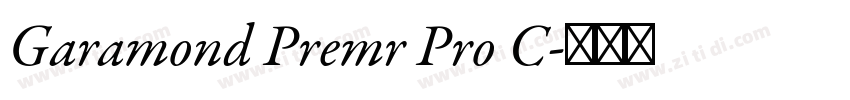 Garamond Premr Pro C字体转换